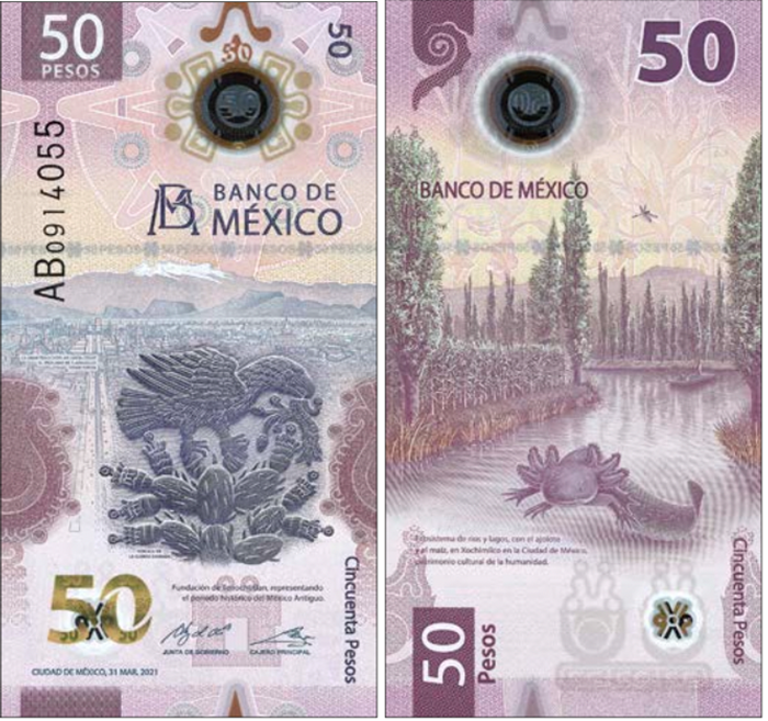 Picture of Mexico,B714,50 Pesos,2021,Sg 5,AD Prefix