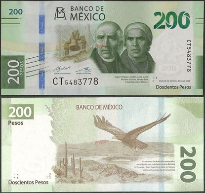 Picture of Mexico,B716d,200 Pesos,2021,Sg 2,CT