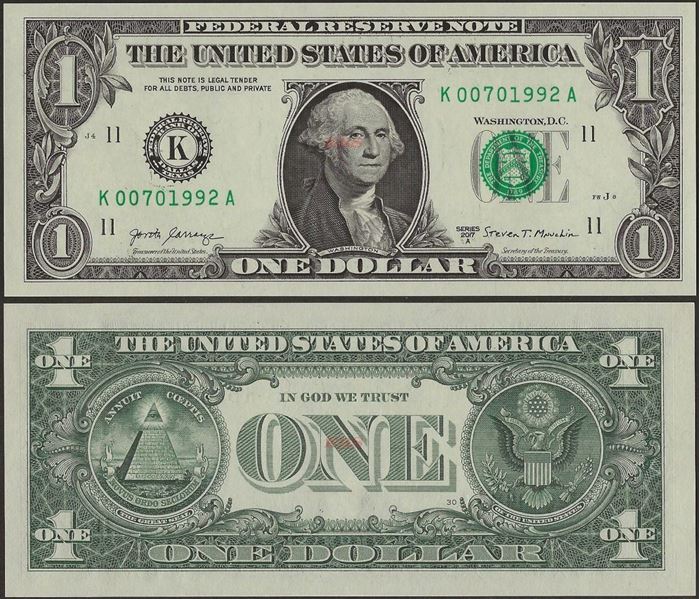 Picture of USA ,P544,1 Dollar,Dallas TK -K,2017A 