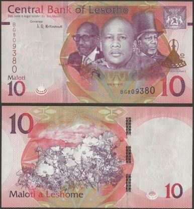 Picture of Lesotho,Pw26,B227a,10 Maloti,2021