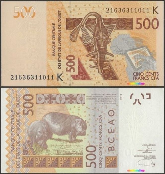 Picture of WAS K Senegal P719K, B120Kj,500 Francs,2021