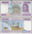 Picture of CAS Chad,P610Cd, B110Cd,10000 Francs,2002