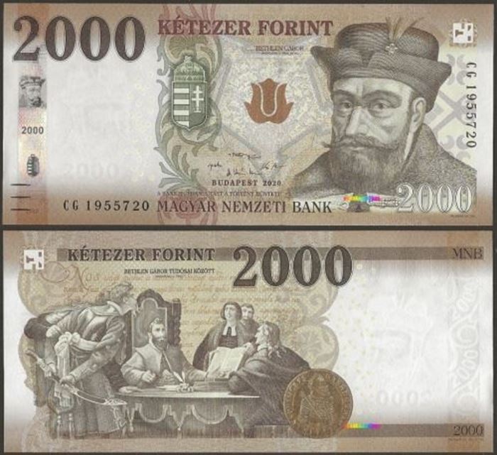 Picture of Hungary,P204b,B589b,2000 Forint,2020