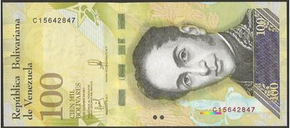 Picture of Venezuela,P100,B370e,100 000 Bolivares,2017,C