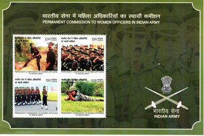 Picture of India MS,2022,Women Offcers in Army, Miniature Set