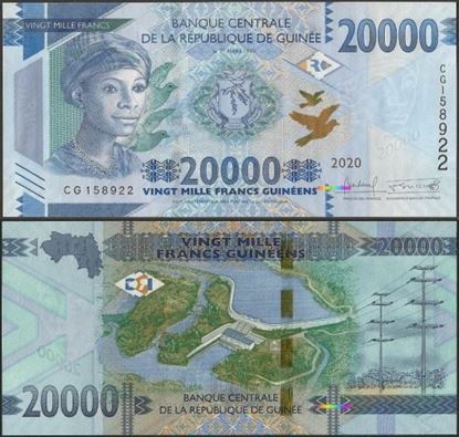 Picture of Guinea,P50,B344b, 20000 Francs,2020