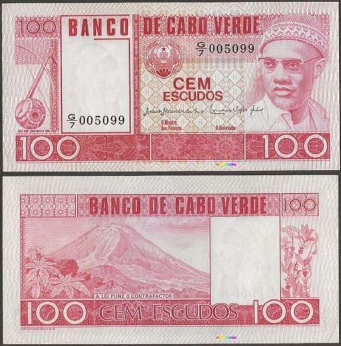 Picture of Cape Verde,P54,B201,100 Escudos,1977