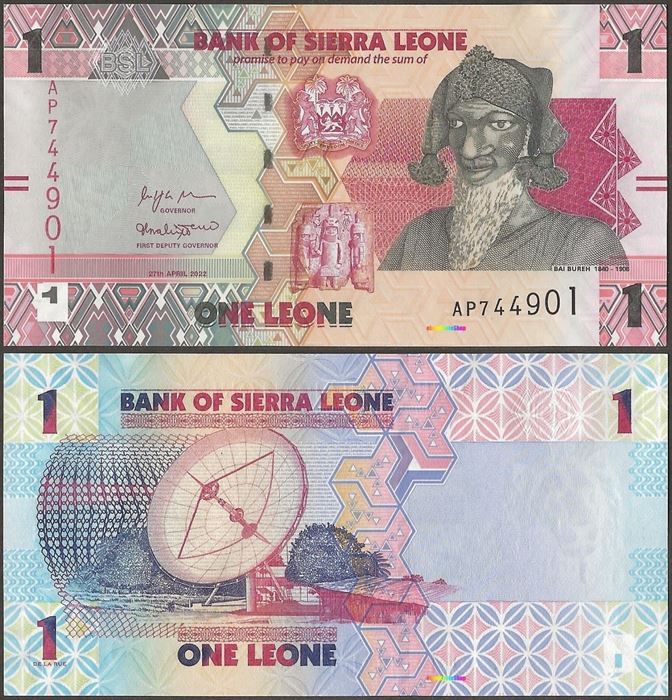 Picture of Sierra Leone,PW34,B129a,1 Leones,2022