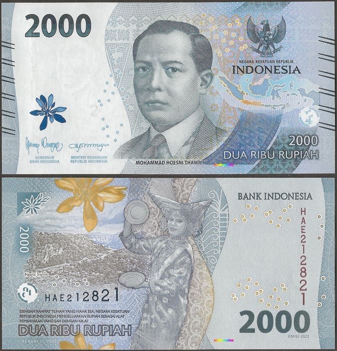 Picture of Indonesia,B618,2000 Rupiah,2022