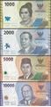 Picture of Indonesia,P162-P165,SET,1000 to 10000 Rupiah,2022
