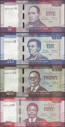 Picture of Liberia,4 NOTE SET,P31-34,B311-314,85 Dollars,2016/17