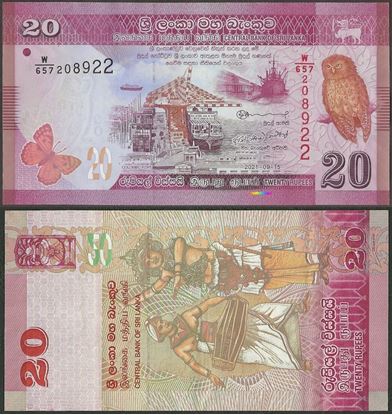 Picture of Sri Lanka,P123g,B123g,20 Rupees,2021