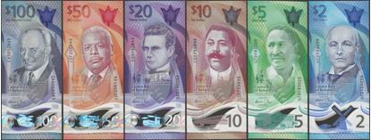 Picture of Barbados,6 SET,B239 - B244,2 to 100 Dollars,2022