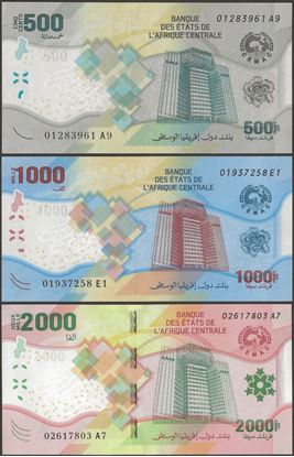 Picture of CAS Central African States,3 SET ,B111-113,500-2000 Francs,2020