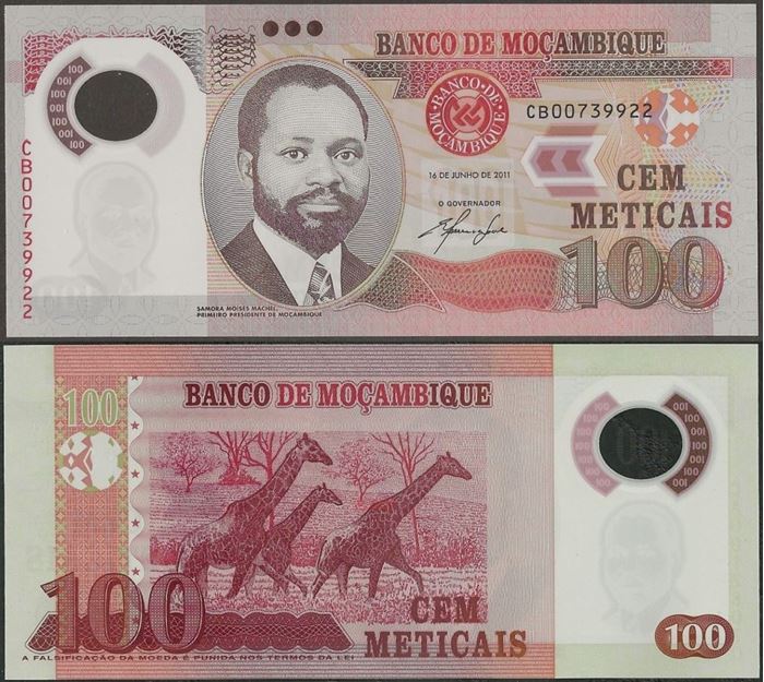 Picture of Mozambique,P151a,B236a,100 Meticais,2011,CB