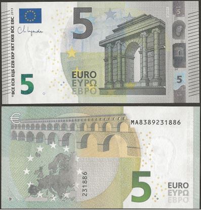 Picture of Euro - P20,B108m4,Portugal,5 Euros,2020