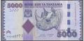 Picture of Tanzania,P43c,B142c,5000 Shillings,2020