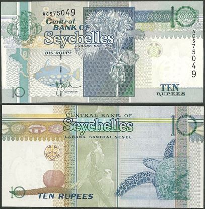 Picture of Seychelles,P36,B409a,10 Rupees,1998