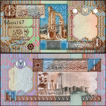Picture of Libya,P62,B526,1/4 Dinar,2002
