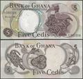 Picture of Ghana,P11b,B112b,5 Cedi,1969