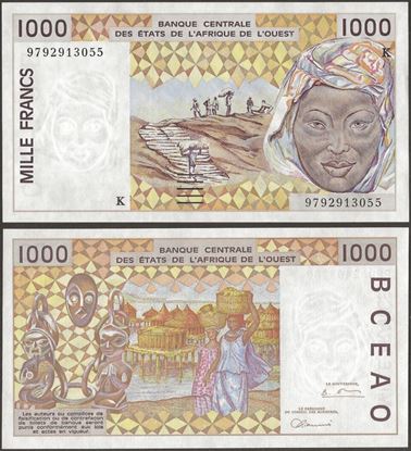 Picture of WAS K Senegal,P711Kg, B116Kg,1000 Francs,1997