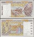 Picture of WAS K Senegal,P711Kl, B116Kl,1000 Francs,2002