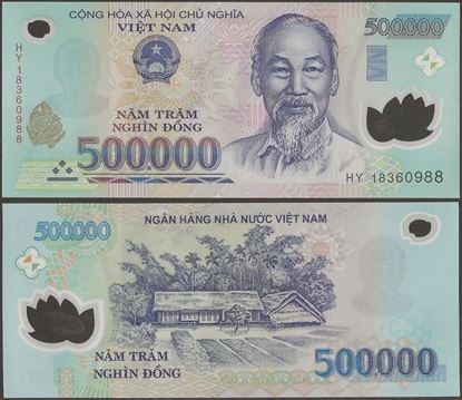 Picture of Vietnam,P124,B348n,500 000 Dong,2018