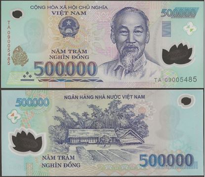 Picture of Vietnam,P124,B348f,500 000 Dong,2009