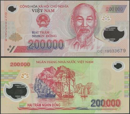 Picture of Vietnam,P123,B347j,200 000 Dong,2019