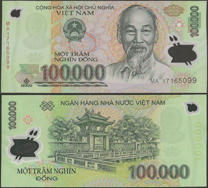 Picture of Vietnam,P122n,B346n,100 000 Dong,2017