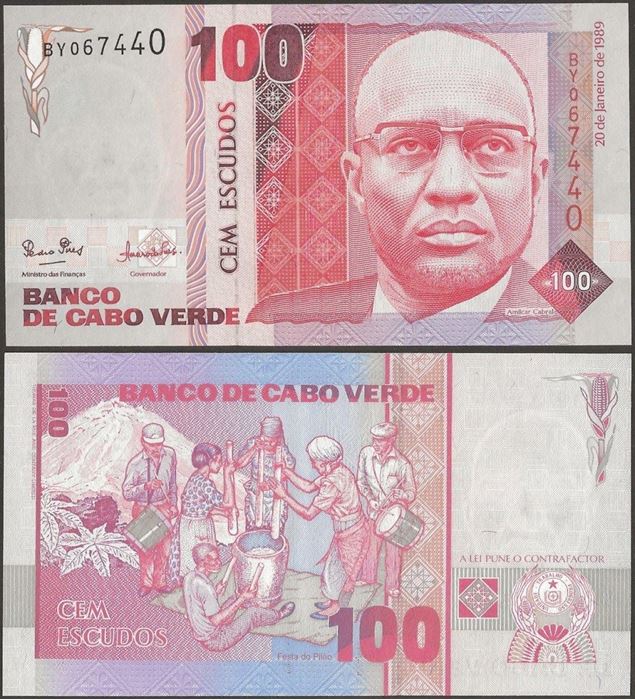 Picture of Cape Verde,P57,B204,100 Escudos,1989