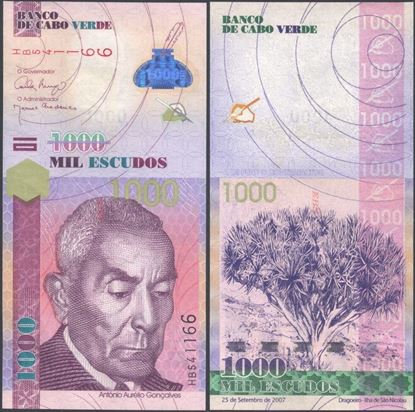 Picture of Cape Verde,P70,B214a,1000 Escudos,2007
