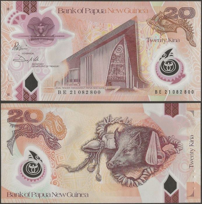 Picture of Papua New Guinea,P53a,B157a,20 Kina,2021