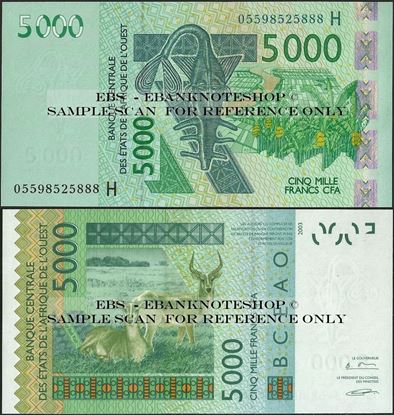 Picture of WAS H Niger,P617H, B123Hc,5000 Francs,2005