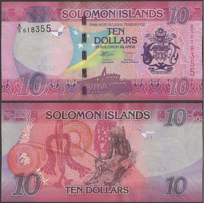Picture of Solomon Islands,P33b,B222b,10 Dollars,2021