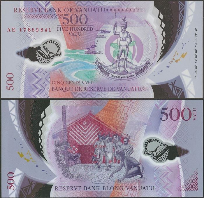 Picture of Vanuatu,P18,B214a,500 Vatu,2017
