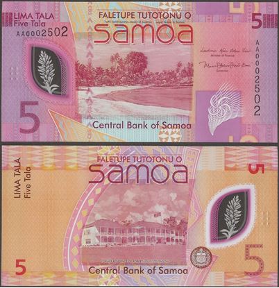 Picture of Samoa,B123a,5 Tala,2023