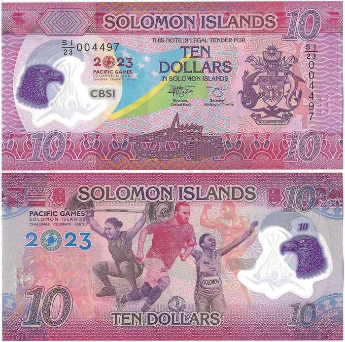 Picture of Solomon Islands,P39,B227a,10 Dollars,2023,Comm