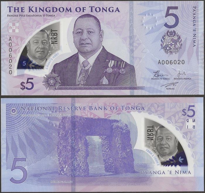Picture of Tonga,B226a,5 Paanga,In 2023