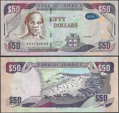 Picture of Jamaica,P94f,B249f,50 dollars,2020