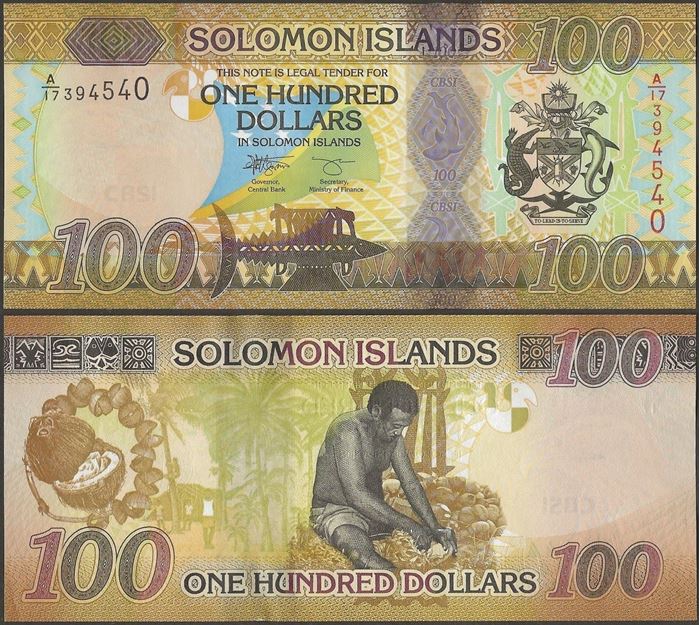 Picture of Solomon Islands,P36d,B229,100 Dollars,2023