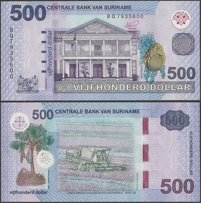 Picture of Suriname,P166B,B551a,500 Dollars,2024