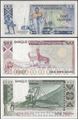 Picture of Mauritania,3 note set,P3A,B,C,100 to 1000 Ouguiya,1975-77,Unadopted