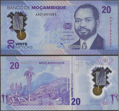 Picture of Mozambique,B240a,20 Meticais,2024