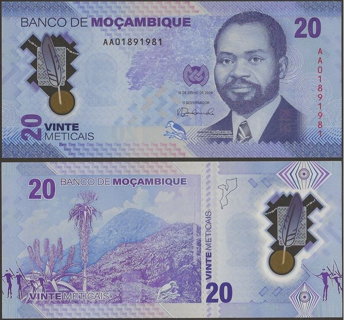 Picture of Mozambique,B240a,20 Meticais,2024