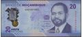 Picture of Mozambique,B240a,20 Meticais,2024