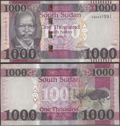 Picture of South Sudan,P21?,B118a,1000 Pounds,2024