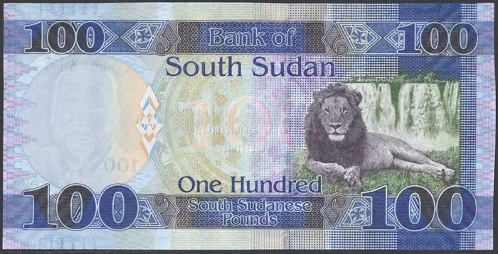 Picture of South Sudan,P15d,B115d,100 Pounds,2019