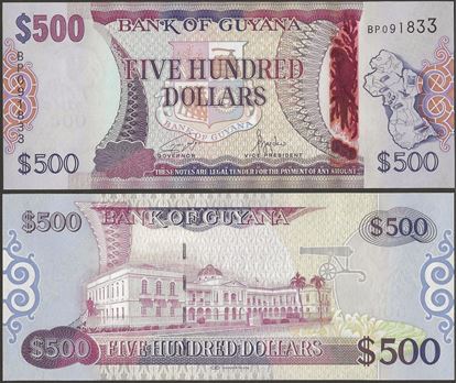 Picture of Guyana,P37?,B123a,500 dollars,2024