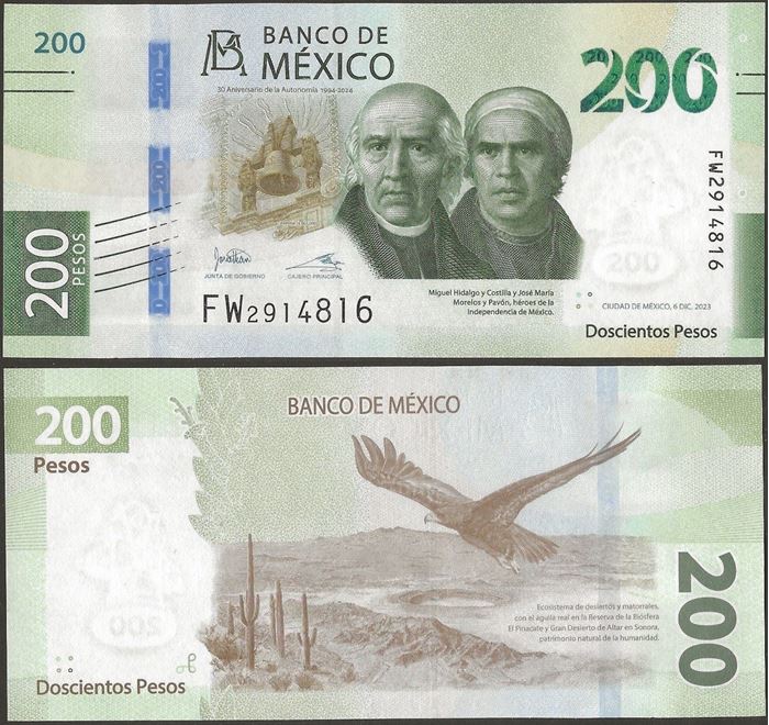 Picture of Mexico,B722,200 Pesos,2023,Comm